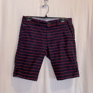 Ricky Singh Denim & Flower Striped Shorts - Mens 29